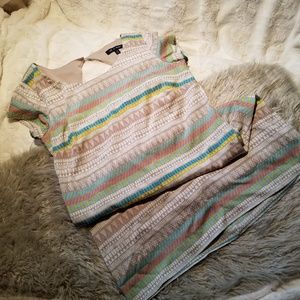 NWOT As U Wish Multicolored Aztec Shift Dress